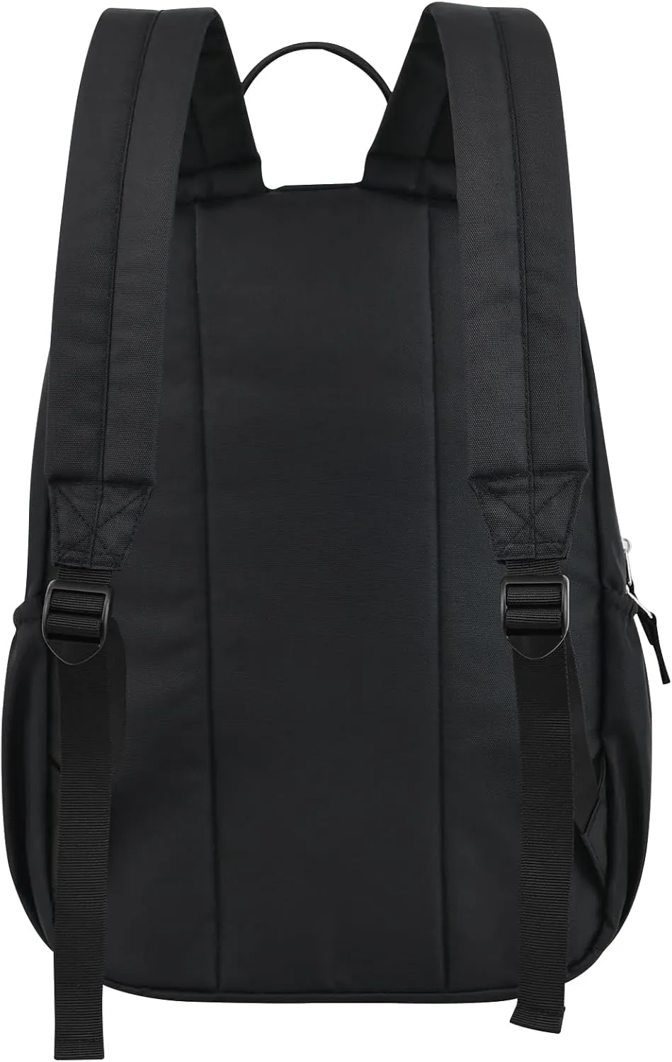 15.6 inch Basic Black Backpack for Men, Travel Backpack Carry on, Water Resistant School Backpacks for Teens, College Back Pack Bookbag for Boys Girls, Work Backpacks for Women