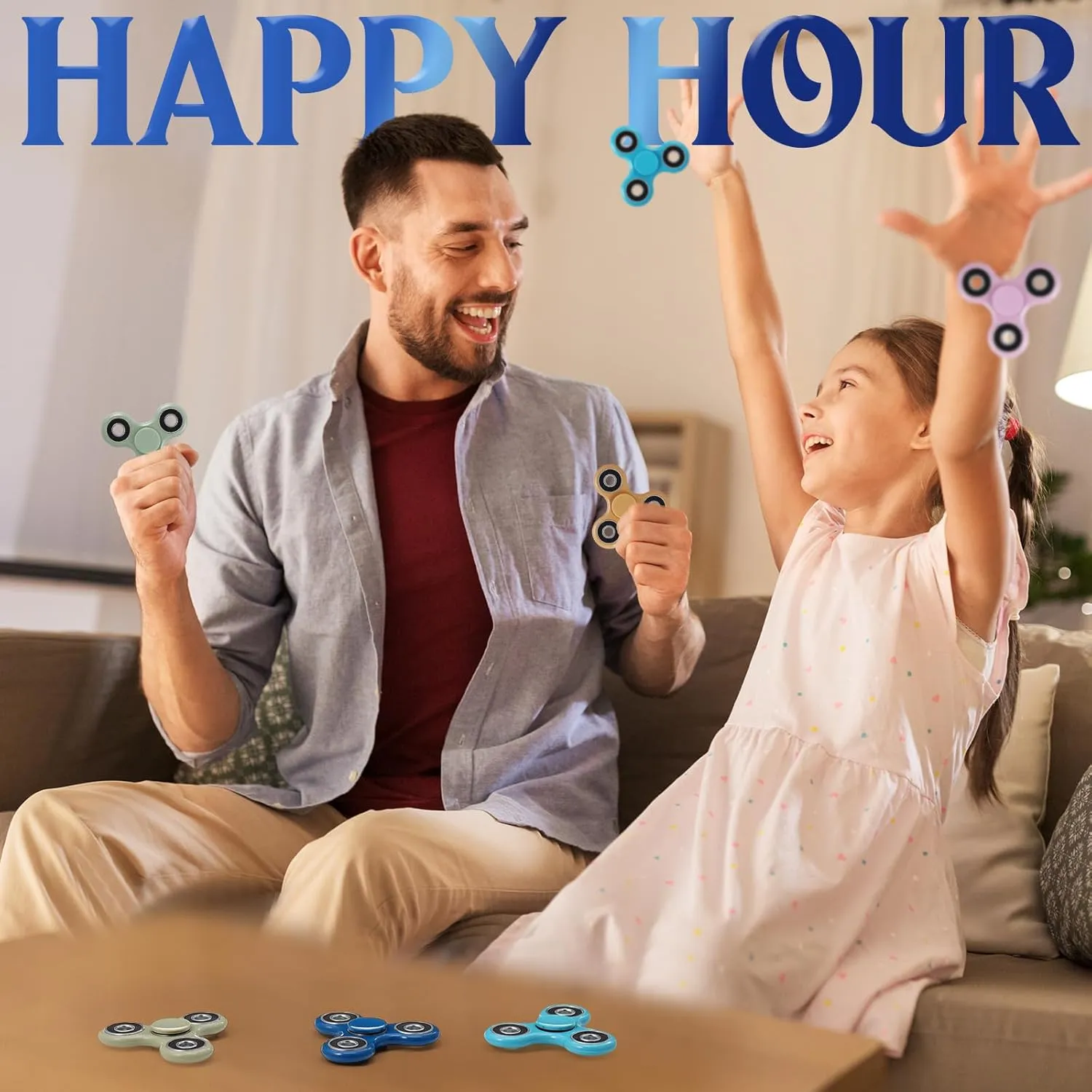 18 Pcs Fidget Spinner Toy Bulk Sensory Fidget Toy for Adults Kids Party Favors Classroom Prizes Gift Bag Fillers Stress Relief, 6 Colors