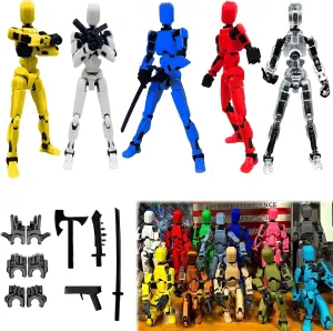 2025 New Assembly Completed-Titan 13 Action Figure,Dummy Robot 13 Action Figures Set,3D Printed Multi-Jointed Action Figures,Nova 13 Action Figure for Collectors Desktop Decorations (5pcs)