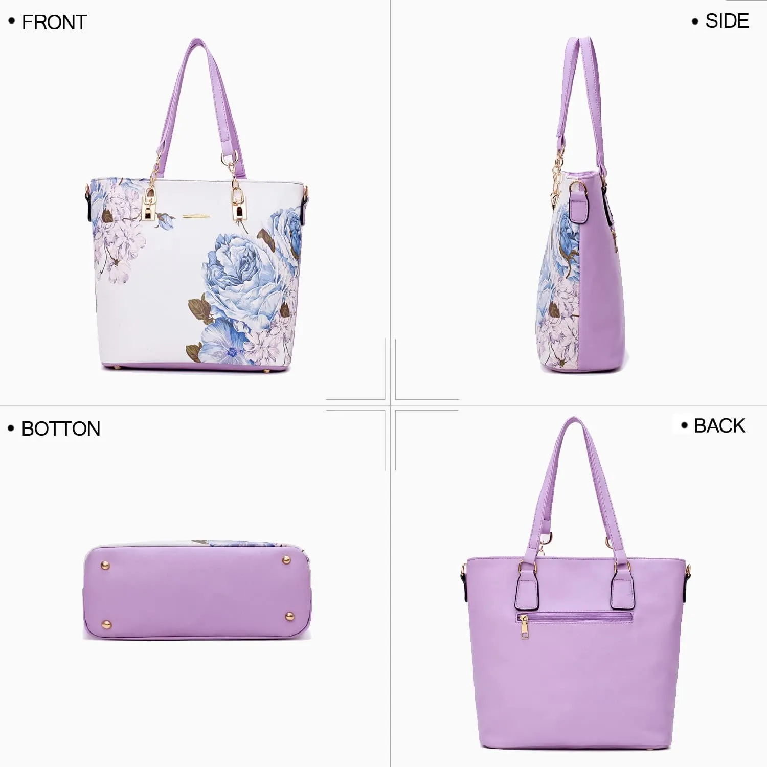 2E-youth Designer Purses and Handbags for Women Satchel Shoulder Bag Tote Top Handle Bag