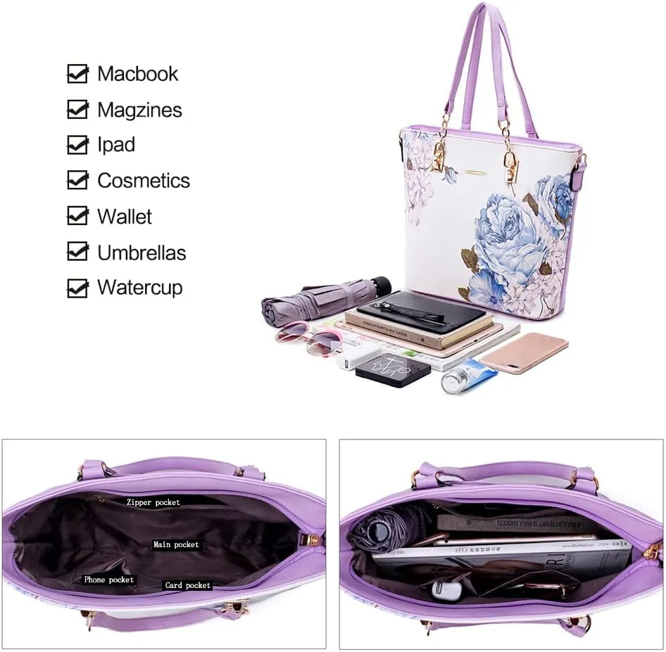 2E-youth Designer Purses and Handbags for Women Satchel Shoulder Bag Tote Top Handle Bag