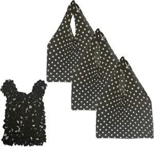 3 Pack Reusable Grocery Bags Magic Stretch Shopping Storage Bag Foldable Packable Tote Shoulder Bag