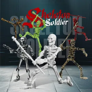 6 Pack T13 Action Figures Set, Dummy 13, Titan 13 Skeleton Action Figure, Skeleton Toy 3D Printed Multi-Jointed Movable Skeleton Decor