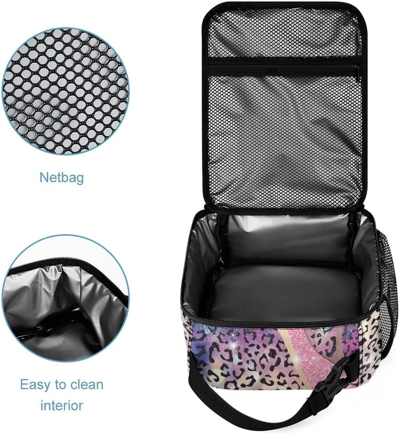 Abstract Fashion Glitter High Heels Bags Set Backpack For Work Hiking Lunch Bag Travel Unisex Bags