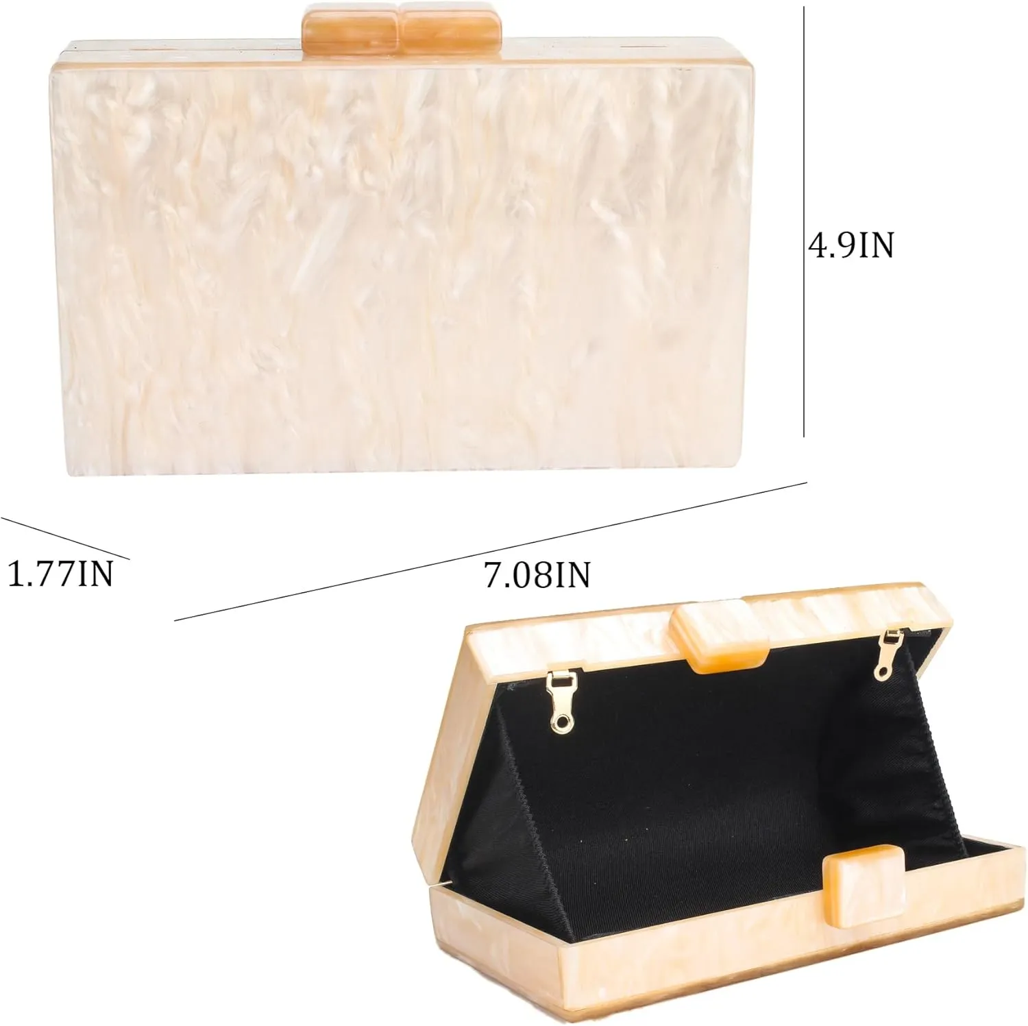 Acrylic Clutch Purse Marble Evening Bag Handbag for Women Wedding Prom Party Bride