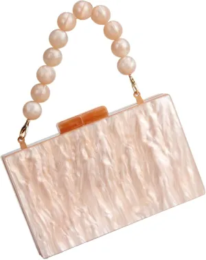 Acrylic Clutch Purse Marble Evening Bag Handbag for Women Wedding Prom Party Bride