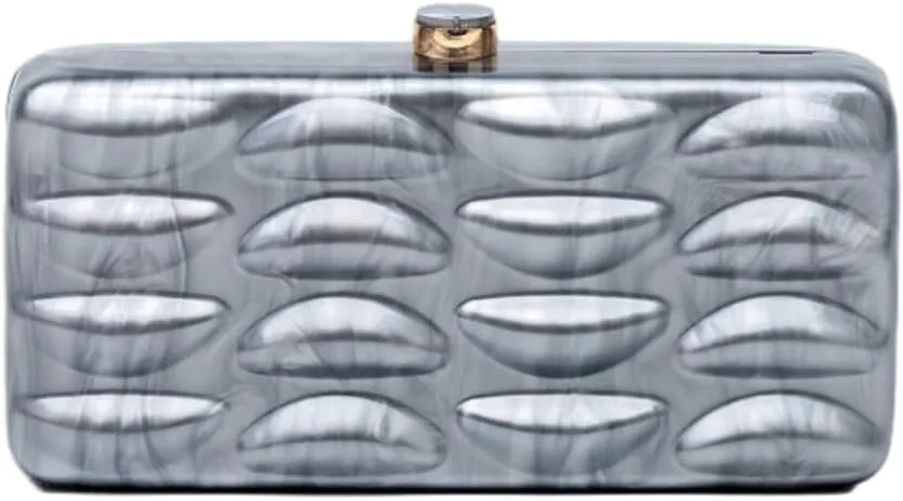 Acrylic Evening Clutch Purses Women 2025 Shell Shape Shoulder Bag Glitter Marble Handbags Wedding Cocktail Party