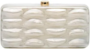 Acrylic Evening Clutch Purses Women 2025 Shell Shape Shoulder Bag Glitter Marble Handbags Wedding Cocktail Party
