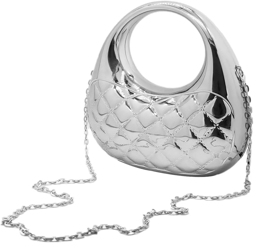 Acrylic Handbags for Women Cute Acrylic Clutch Small Unique Purse Trendy Metal Evening Bag for Party Cocktail