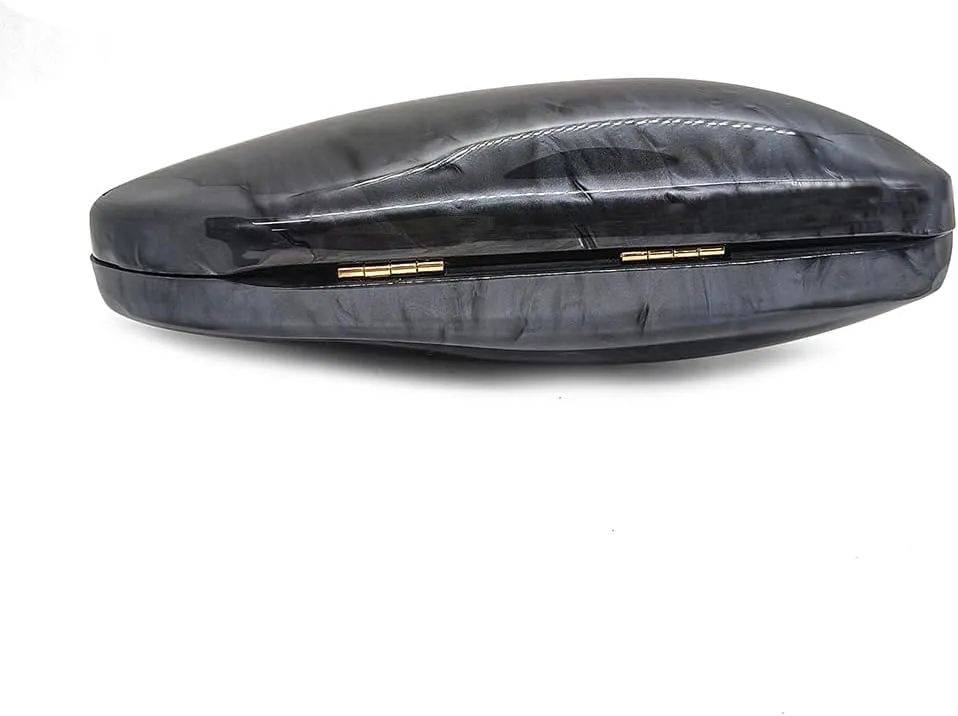 Acrylic Shell Shaped Bag Luxury Marble Clutch Evening Purses for Women Glitter Handbag for Wedding Cocktail Party Prom