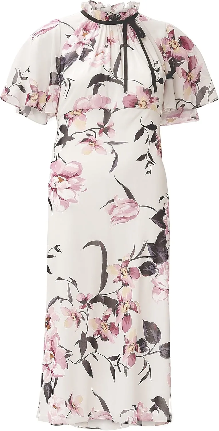 Adrianna Papell Women's Printed Chiffon Midi Dress