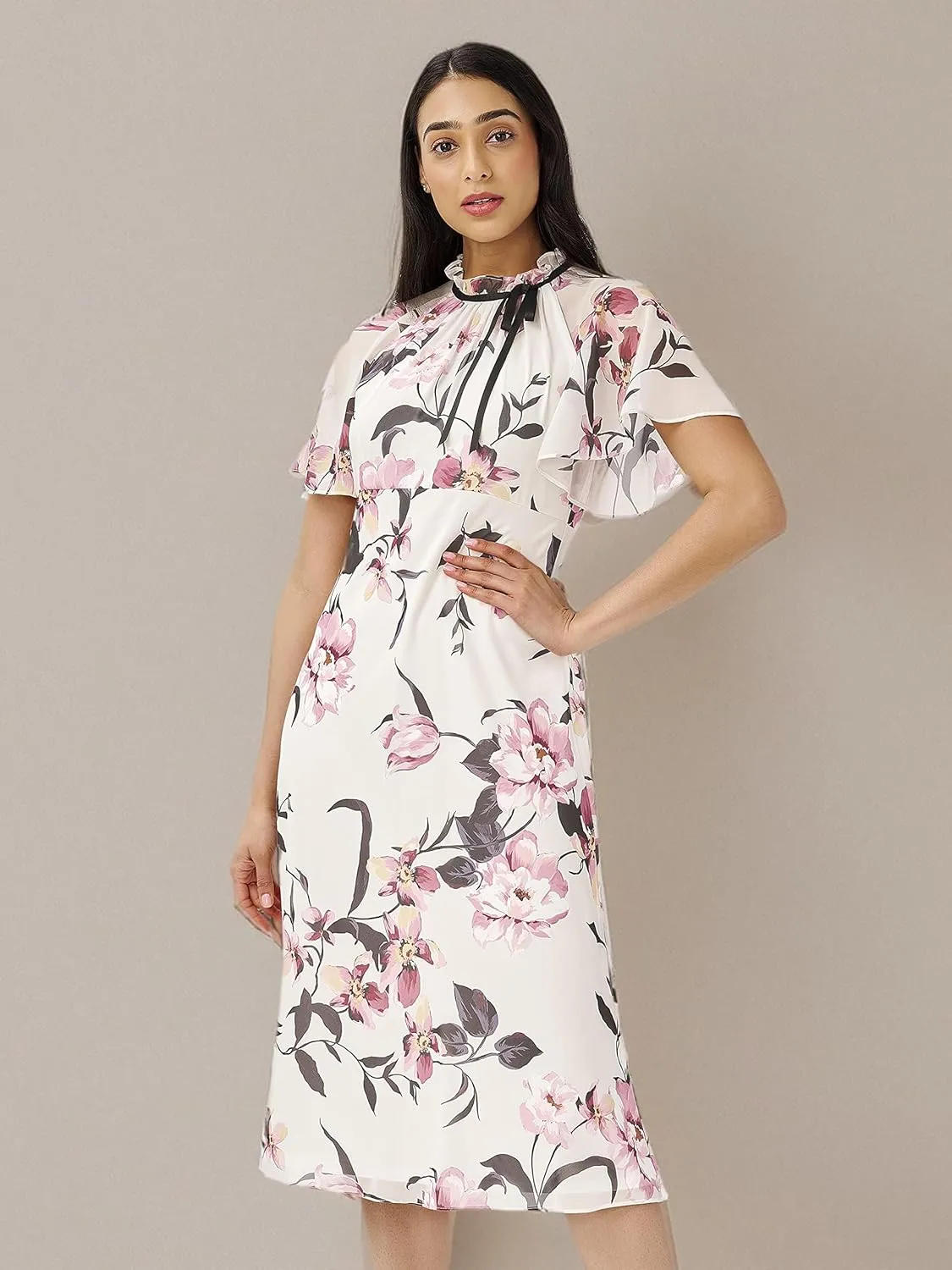 Adrianna Papell Women's Printed Chiffon Midi Dress