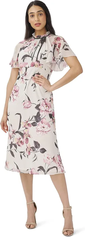 Adrianna Papell Women's Printed Chiffon Midi Dress