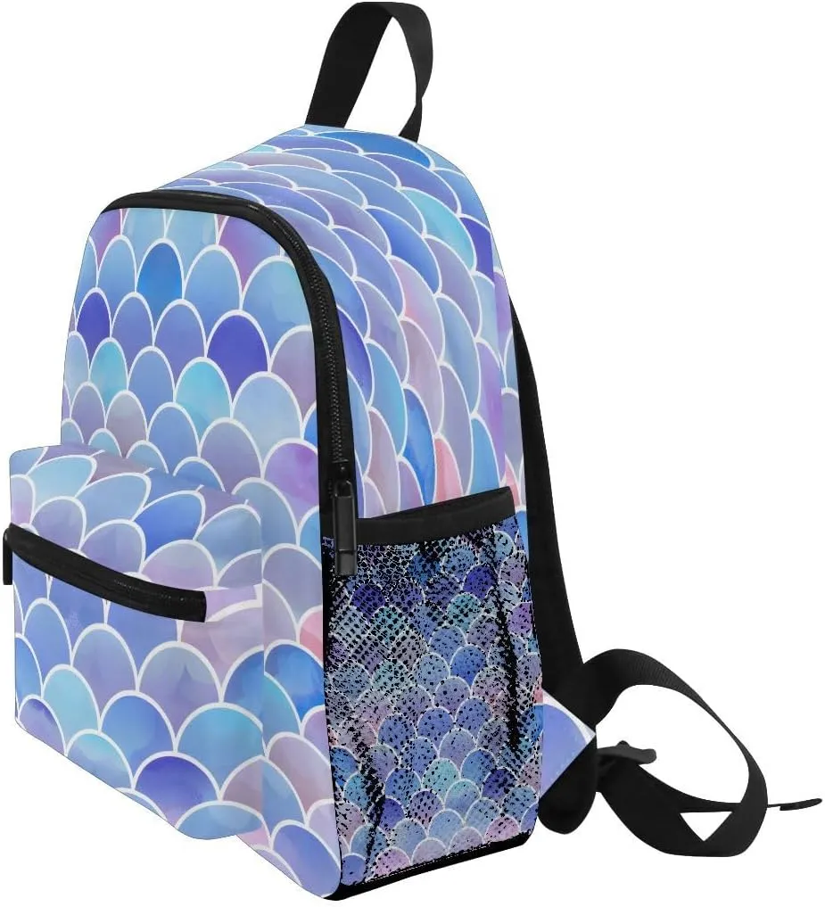 ALAZA Blue Mermaid Toddler Backpack Kid's School Bag Preschool Kindergarten Elementary School for Boys Girls