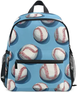 ALAZA Cute Baseball Ball Toddler Backpack Kid's School Bag Preschool Kindergarten Elementary School for Boys Girls