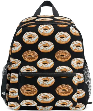 ALAZA Donut Black Toddler Backpack Kid's School Bag Preschool Kindergarten Elementary School for Boys Girls