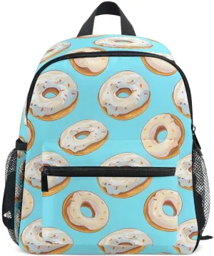 ALAZA Donut Blue Cute Toddler Backpack Kid's School Bag Preschool Kindergarten Elementary School for Boys Girls
