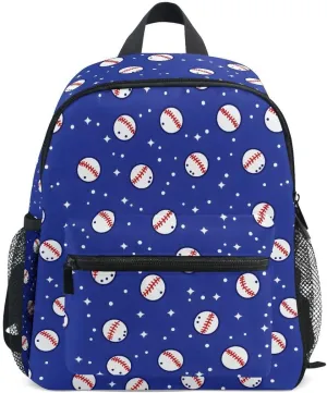ALAZA Funny Baseball Blue Star Toddler Backpack Kid's School Bag Preschool Kindergarten Elementary School for Boys Girls