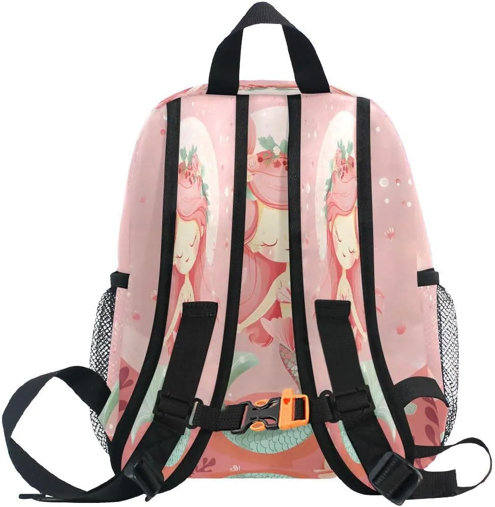 ALAZA Mermaid Coral Reef Toddler Backpack Kid's School Bag Preschool Kindergarten Elementary School for Boys Girls