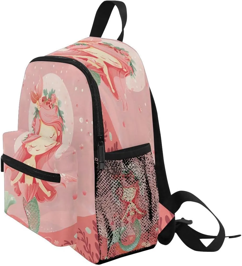 ALAZA Mermaid Coral Reef Toddler Backpack Kid's School Bag Preschool Kindergarten Elementary School for Boys Girls