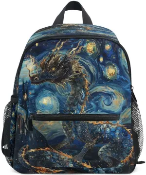 ALAZA Starry Night Sky Dragon Toddler Backpack Kid's School Bag Preschool Kindergarten Elementary School for Boys Girls