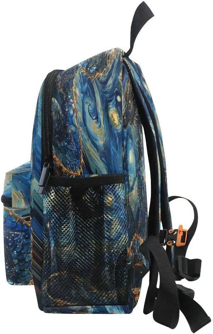 ALAZA Starry Night Sky Dragon Toddler Backpack Kid's School Bag Preschool Kindergarten Elementary School for Boys Girls