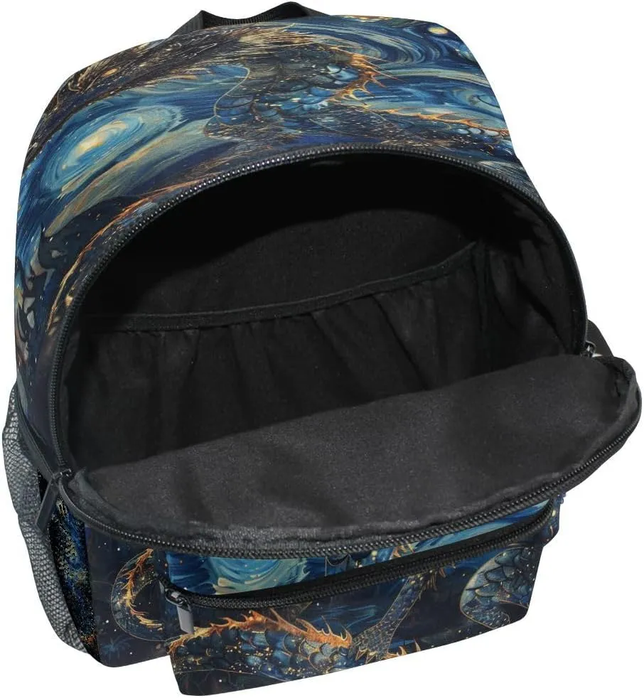 ALAZA Starry Night Sky Dragon Toddler Backpack Kid's School Bag Preschool Kindergarten Elementary School for Boys Girls