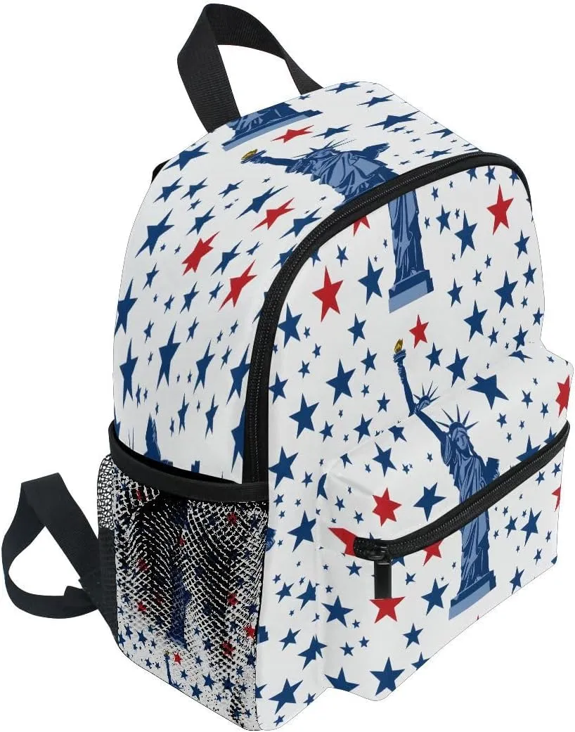 ALAZA Statue Of Liberty Star Toddler Backpack Kid's School Bag Preschool Kindergarten Elementary School for Boys Girls