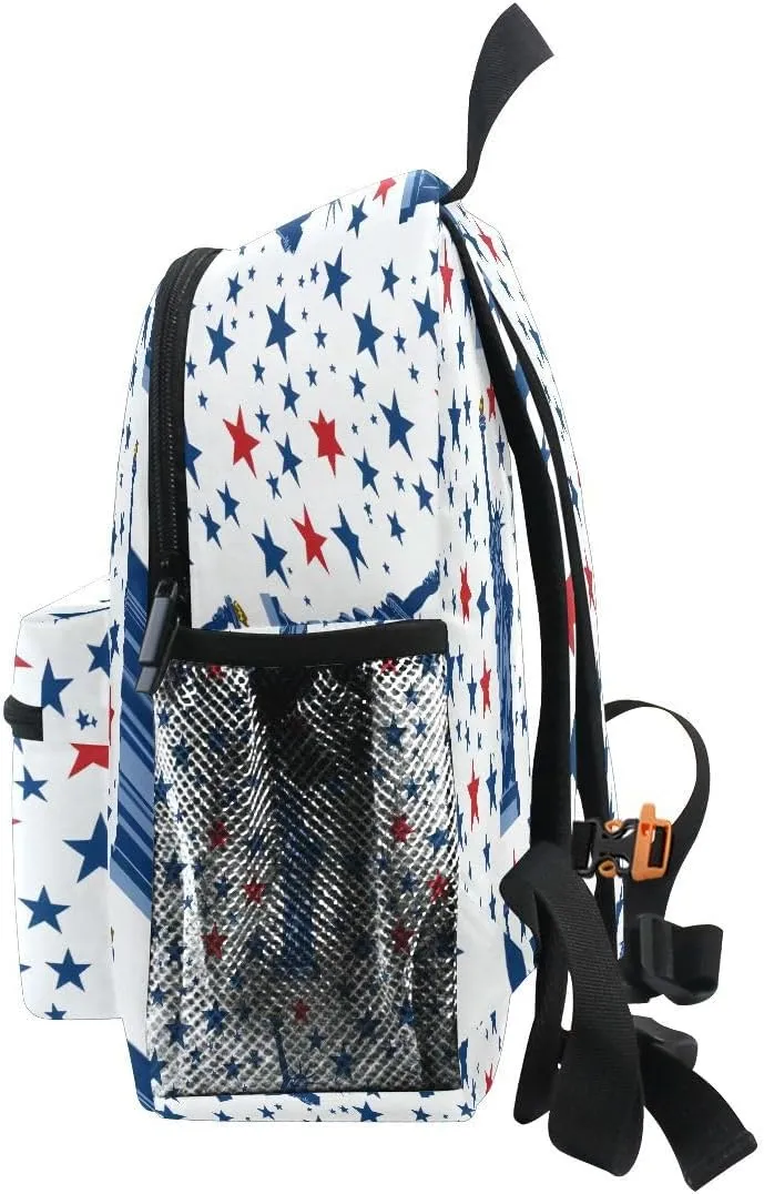ALAZA Statue Of Liberty Star Toddler Backpack Kid's School Bag Preschool Kindergarten Elementary School for Boys Girls