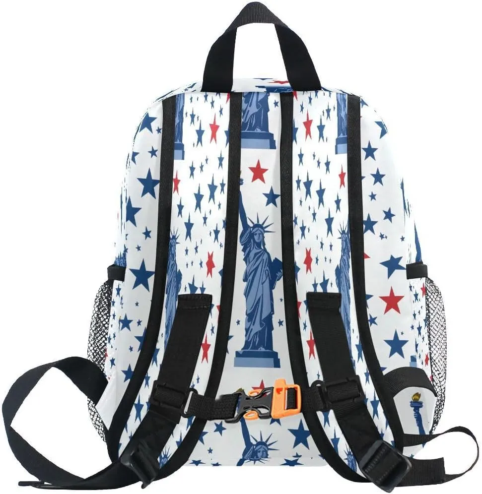ALAZA Statue Of Liberty Star Toddler Backpack Kid's School Bag Preschool Kindergarten Elementary School for Boys Girls