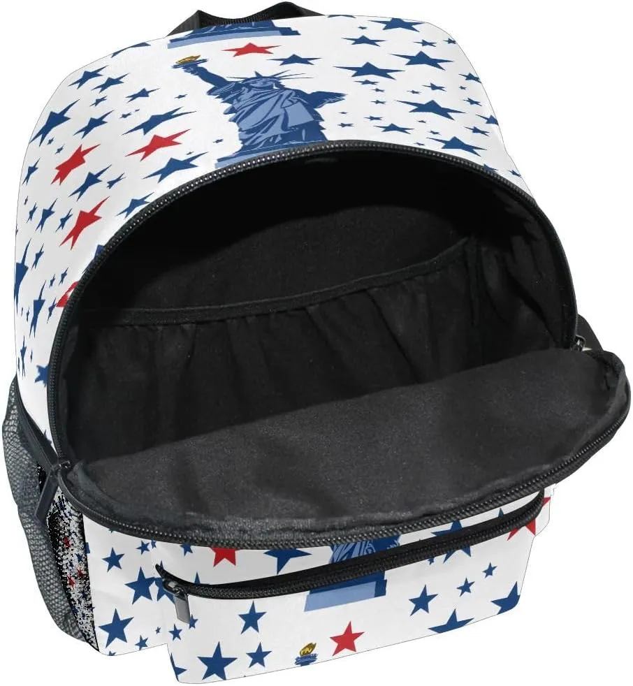 ALAZA Statue Of Liberty Star Toddler Backpack Kid's School Bag Preschool Kindergarten Elementary School for Boys Girls