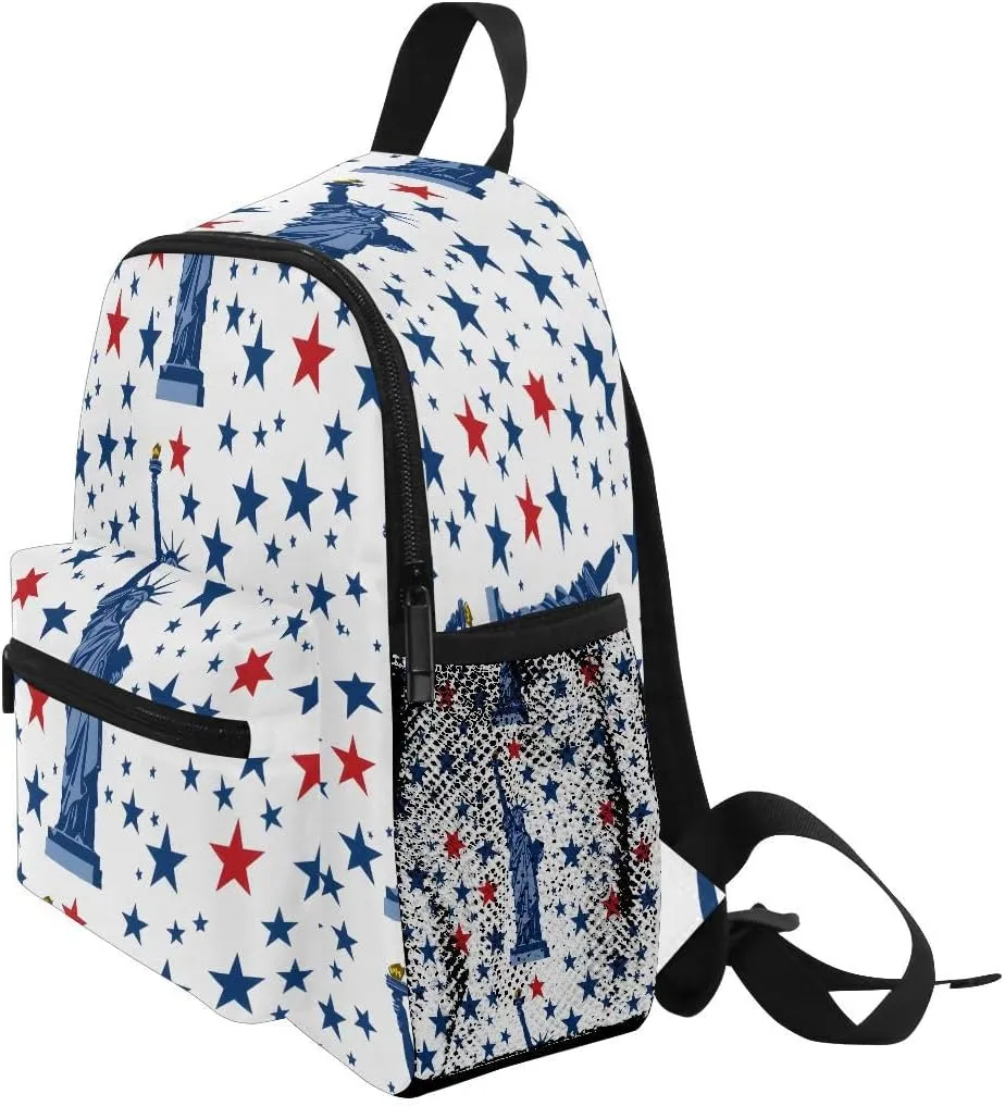 ALAZA Statue Of Liberty Star Toddler Backpack Kid's School Bag Preschool Kindergarten Elementary School for Boys Girls