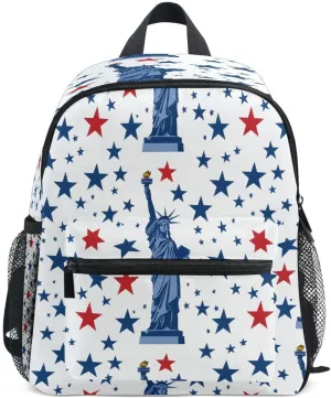 ALAZA Statue Of Liberty Star Toddler Backpack Kid's School Bag Preschool Kindergarten Elementary School for Boys Girls