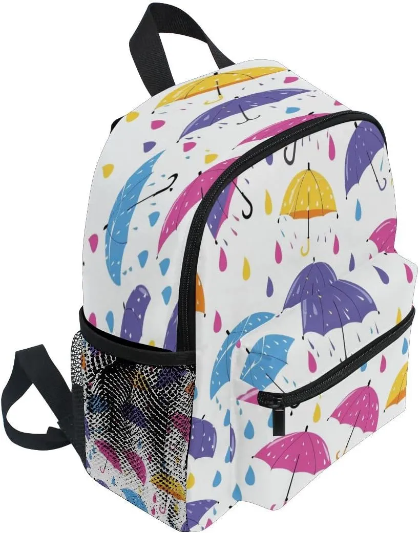 ALAZA Umbrella Raindrop Toddler Backpack Kid's School Bag Preschool Kindergarten Elementary School for Boys Girls