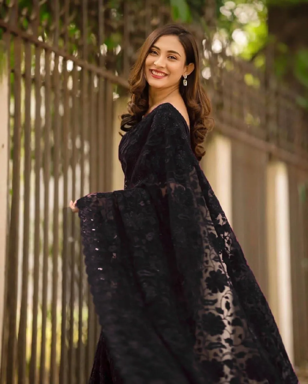 Alia Bhatt Wear Bollywood Chiffon Sari - Partywear Saree