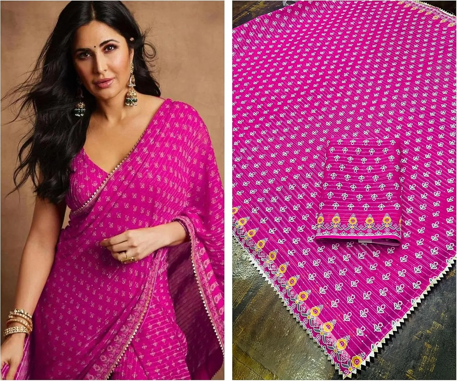 Alia Bhatt Wear Bollywood Chiffon Sari - Partywear Saree
