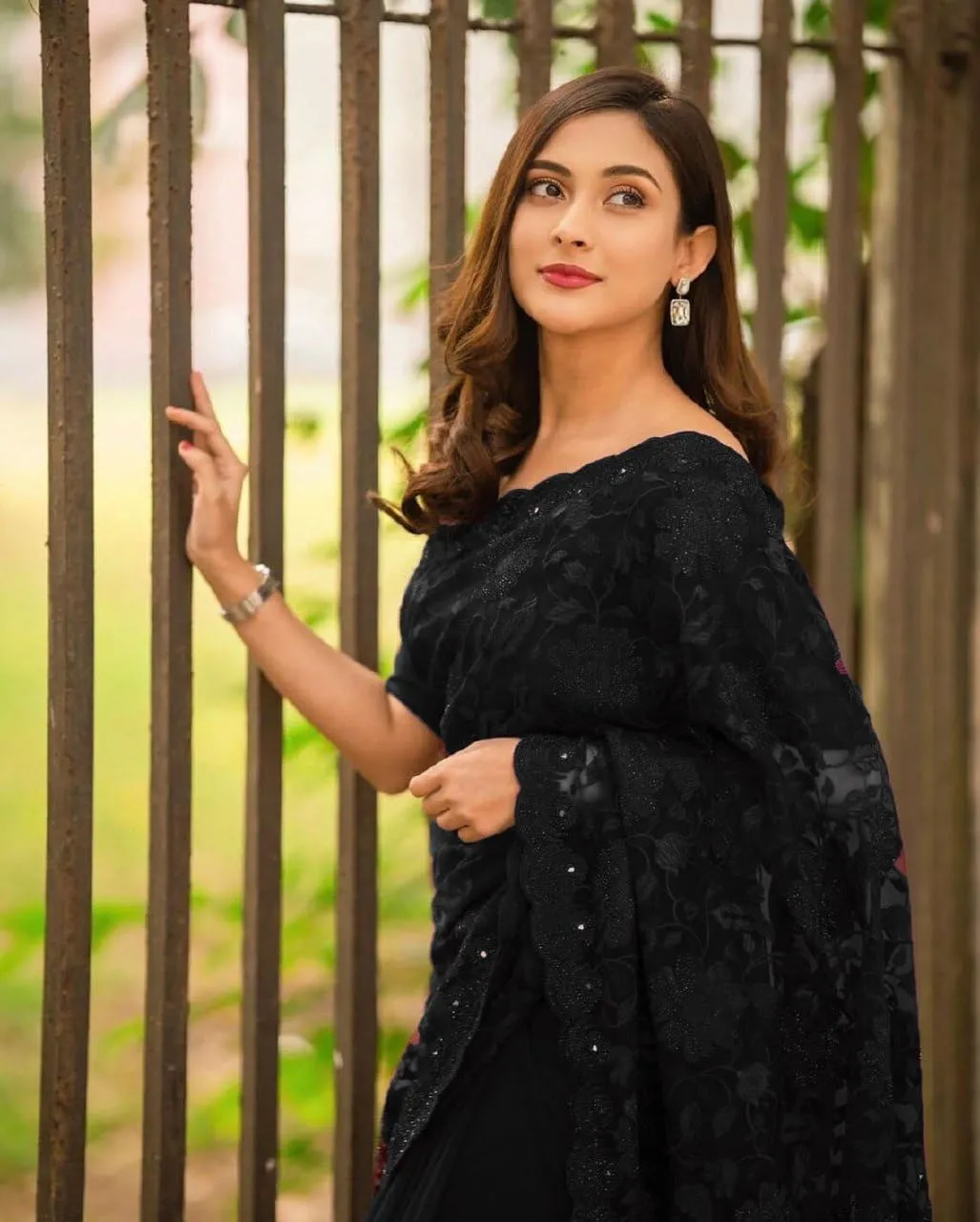 Alia Bhatt Wear Bollywood Chiffon Sari - Partywear Saree