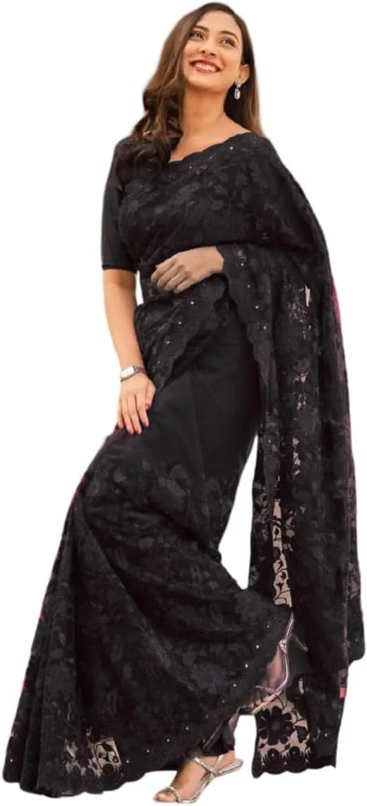 Alia Bhatt Wear Bollywood Chiffon Sari - Partywear Saree