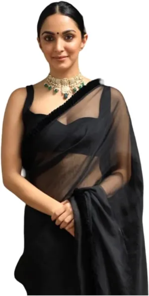 Alia Bhatt Wear Bollywood Chiffon Sari - Partywear Saree