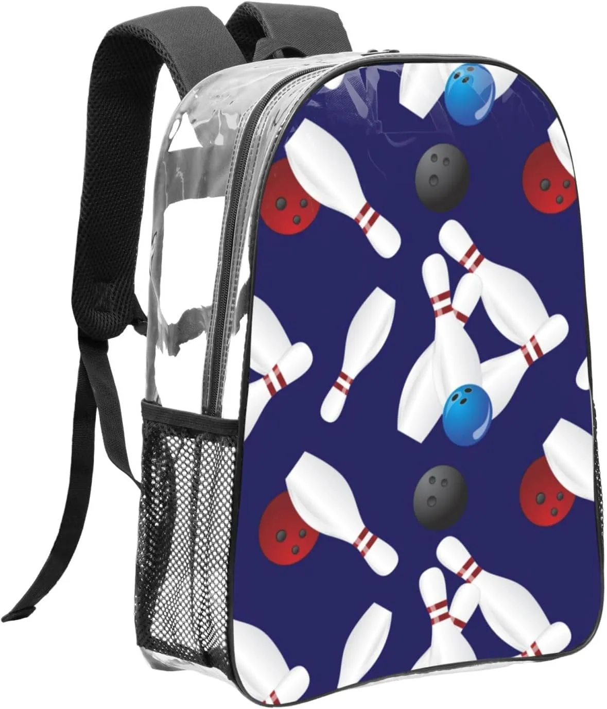 AMRANDOM Clear Backpack Bowling Ball Stadium Approved Clear Backpacks Small Clear Bag for Sports Game Concert Events