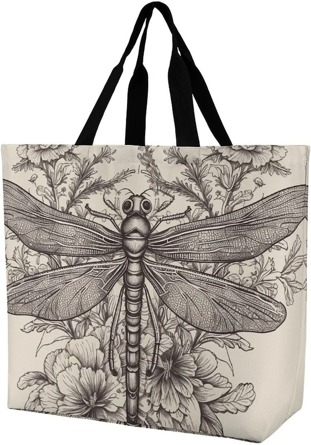 Ancient Egyptian Hieroglyph Tote Bag for Women Reusable Grocery Shoulder Bags Shopping Bag for Travel, Groceries