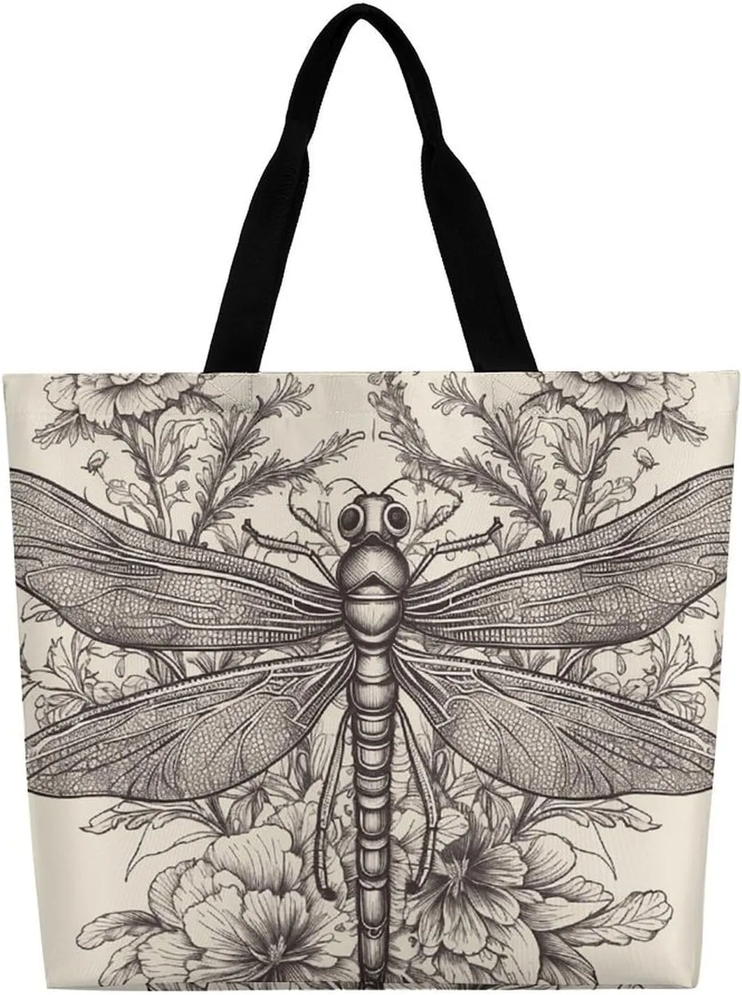 Ancient Egyptian Hieroglyph Tote Bag for Women Reusable Grocery Shoulder Bags Shopping Bag for Travel, Groceries