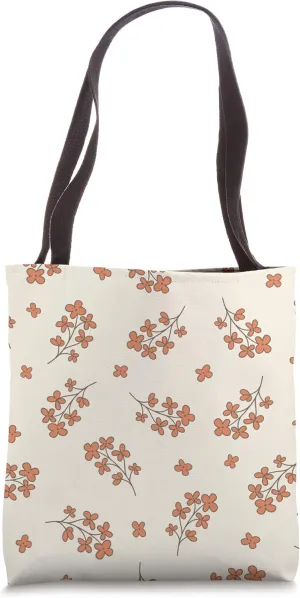 Antique Minimalist Boho Floral Aesthetic Simple Beige Retro Tote Bag