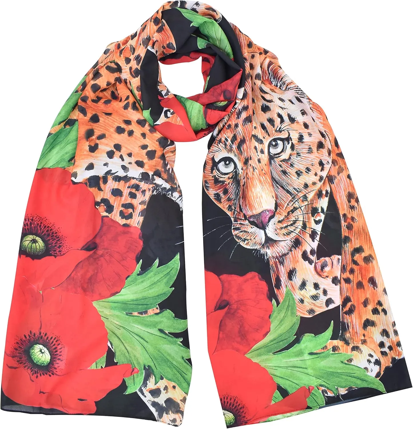 Anuschka Women's Original Printed Artwork Chiffon Scarf