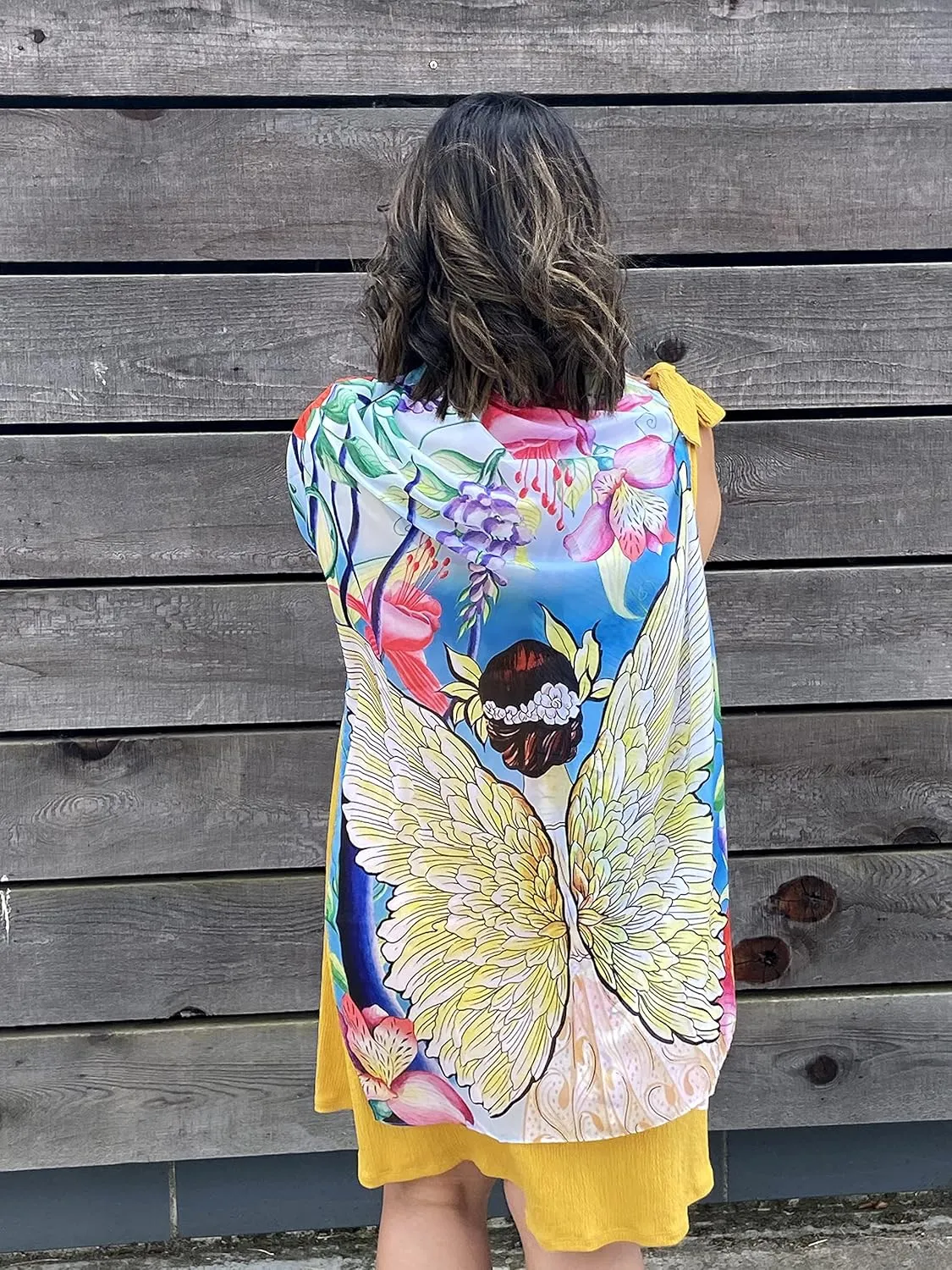Anuschka Women's Original Printed Artwork Chiffon Scarf