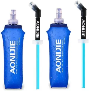 AONIJIE TPU Soft Flask Water Bottle Collapsible Running Flask for Hydration Pack, BPA Free, Wide Opening, for Outdoor Sports Hydration