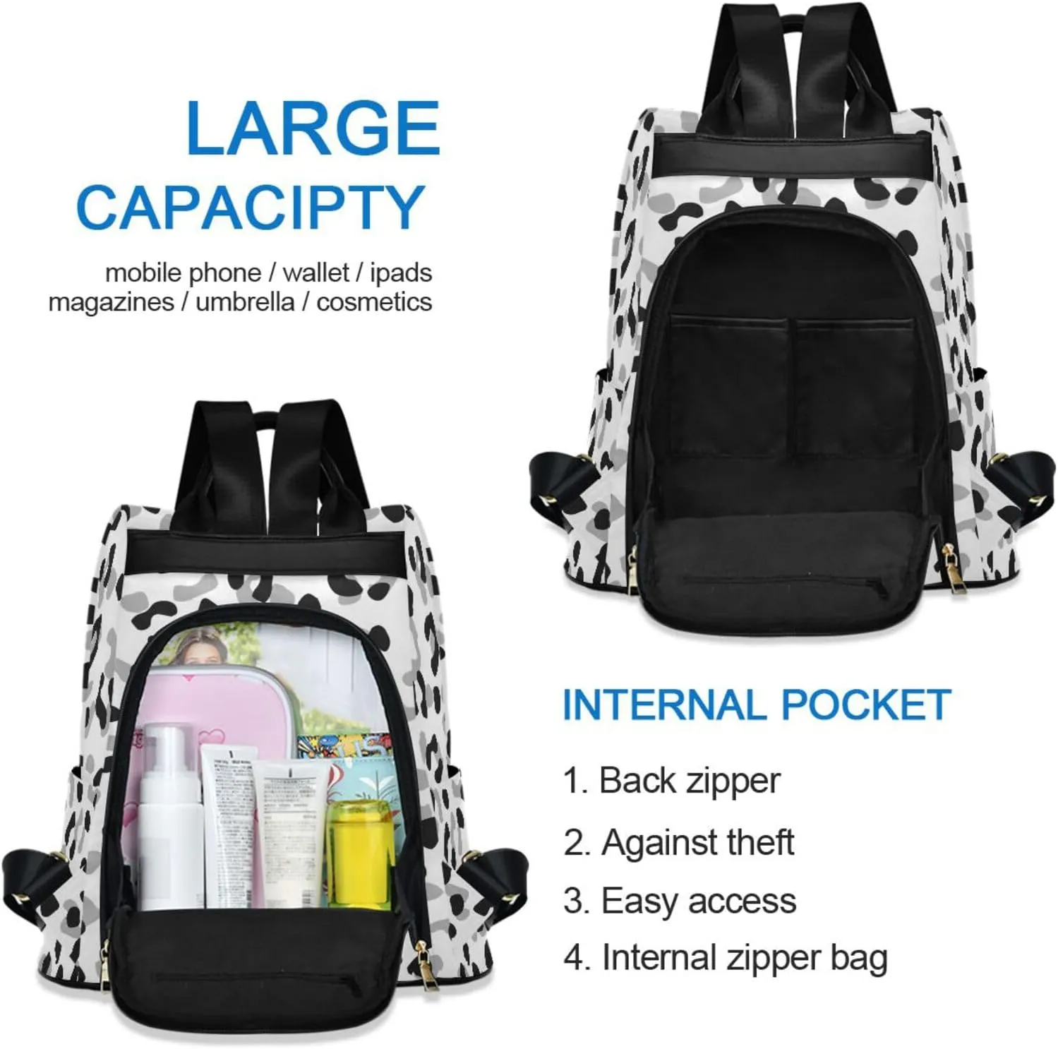 Backpack for Women Fashion Casual Daypack Backpack Small Backpack Purse for Outing Shopping Traveling Going Out Pattern 6