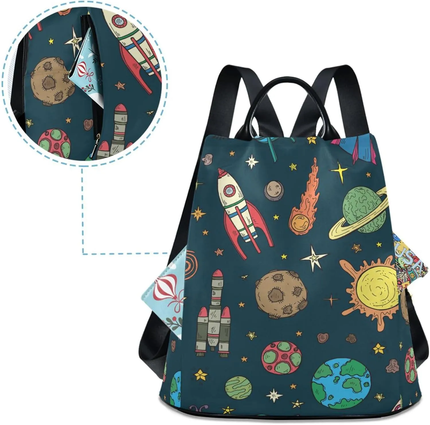 Backpack Purse for Women Anti Theft Fashion Daypack Polyester Travel Bag Crossbody Shoulder Bag Sunflower 13.4 X 5.9 X 15in Pattern 14
