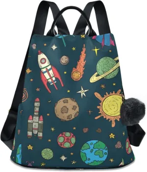 Backpack Purse for Women Anti Theft Fashion Daypack Polyester Travel Bag Crossbody Shoulder Bag Sunflower 13.4 X 5.9 X 15in Pattern 14