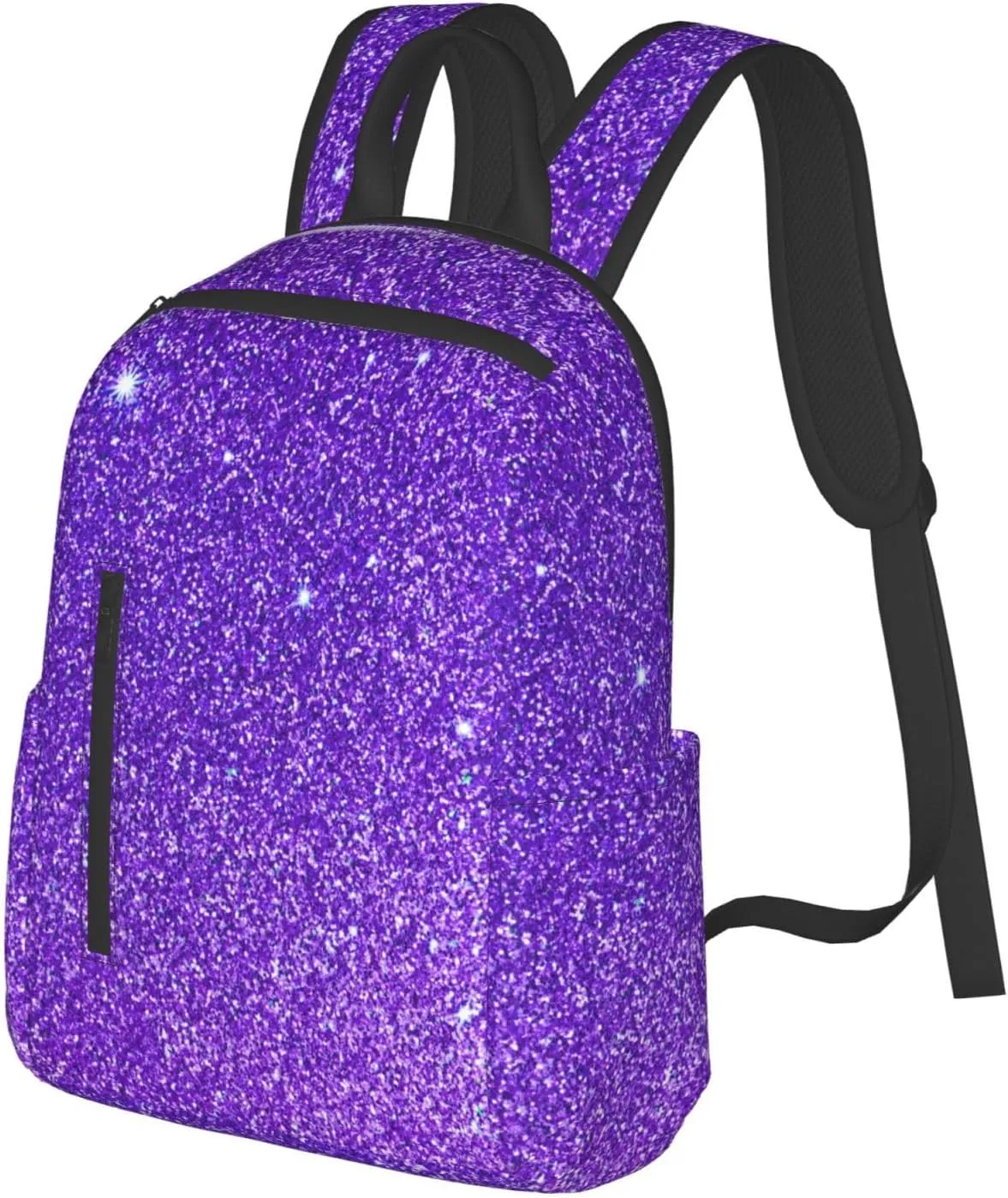 Backpack Travel, or Work Bookbag purple Glitter Sparkle texture Laptop Daypacks